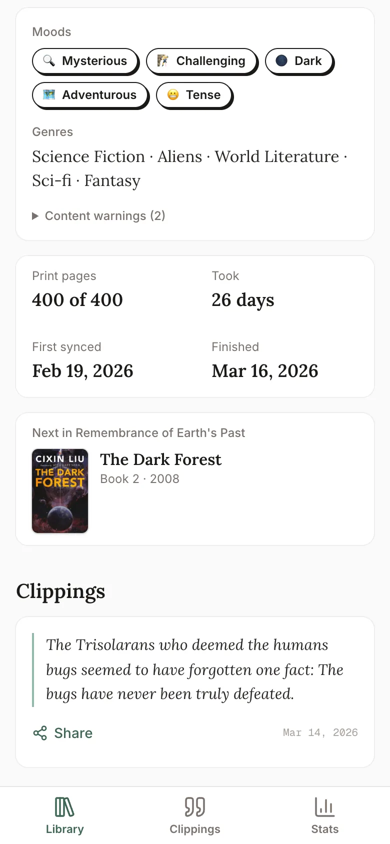 Moods, genres and the next book in the series